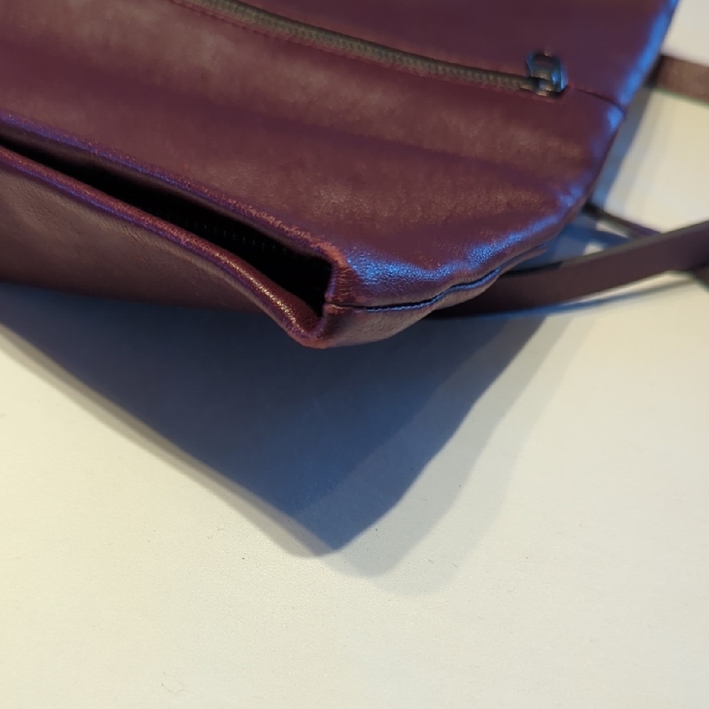 Skagen Burgundy Fold-Over Crossbody Bag - Picture 10 of 16